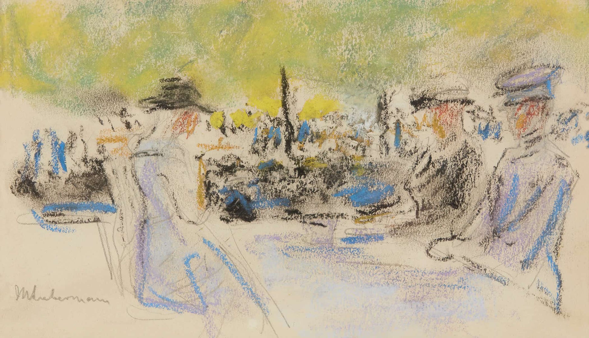 Am Tisch At The Table by Max Liebermann