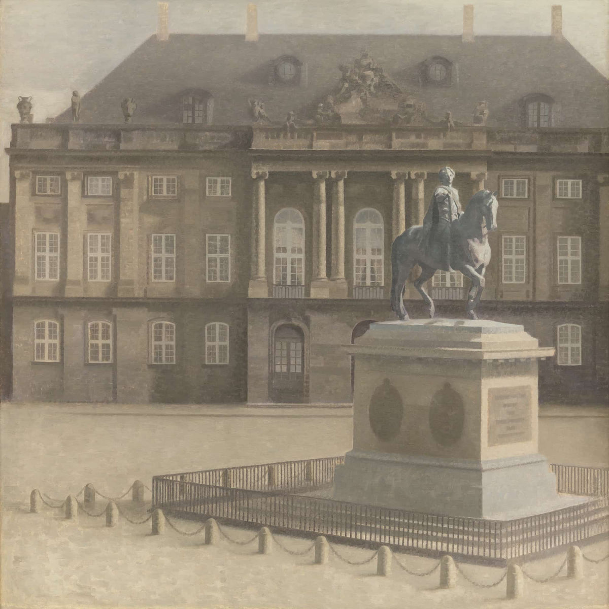 Amalienborg Square Copenhagen by Vilhelm Hammershoi