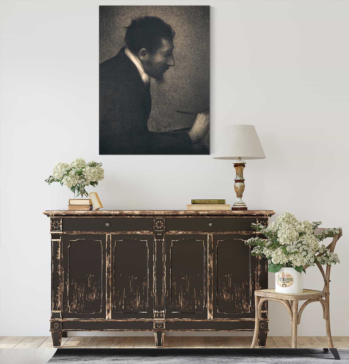 Aman Jean Portrait Of Edmond Francois Aman Jean   by Georges Seurat