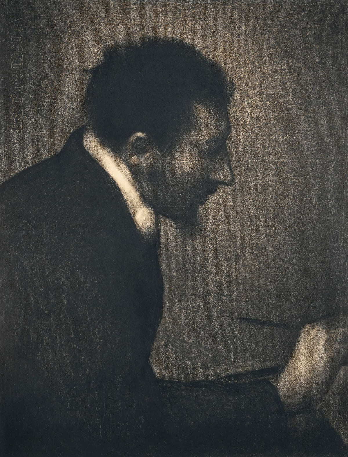 Aman Jean Portrait Of Edmond Francois Aman Jean   by Georges Seurat