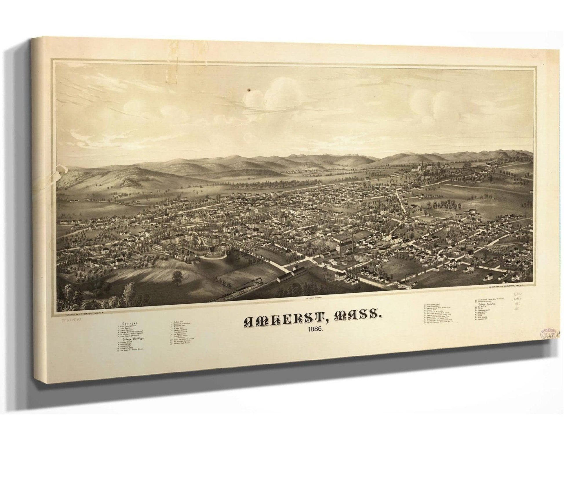 Amherst Mass 1886  State Of Massachusetts