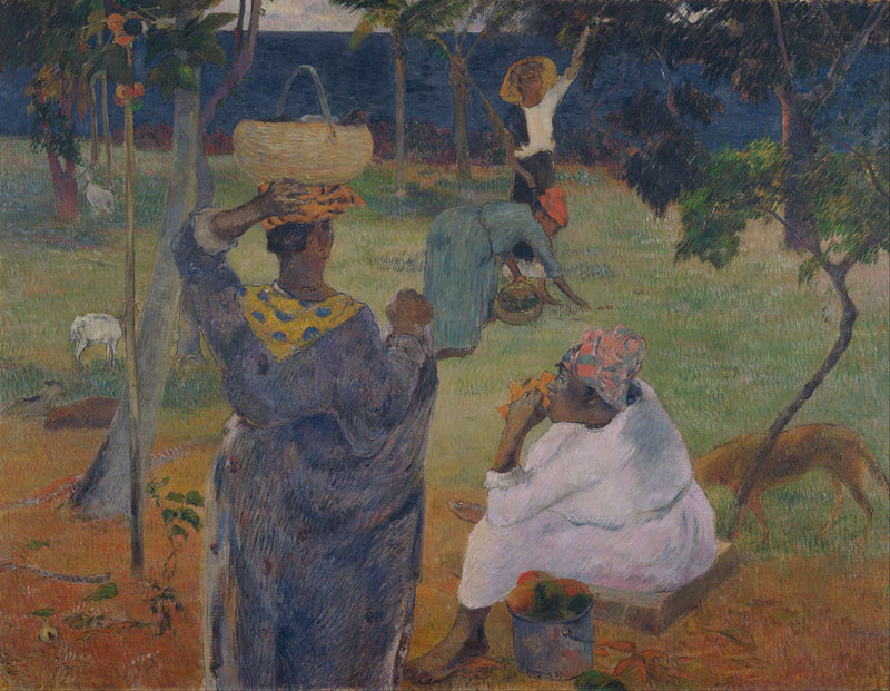 Among The Mangoes At Martinique by Paul Gauguin