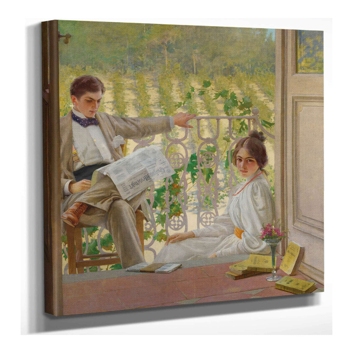 An Afternoon On The Porch by Vittorio Matteo Corcos