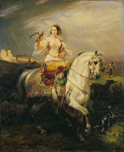 An Algerian Lady Hawking by Horace Vernet