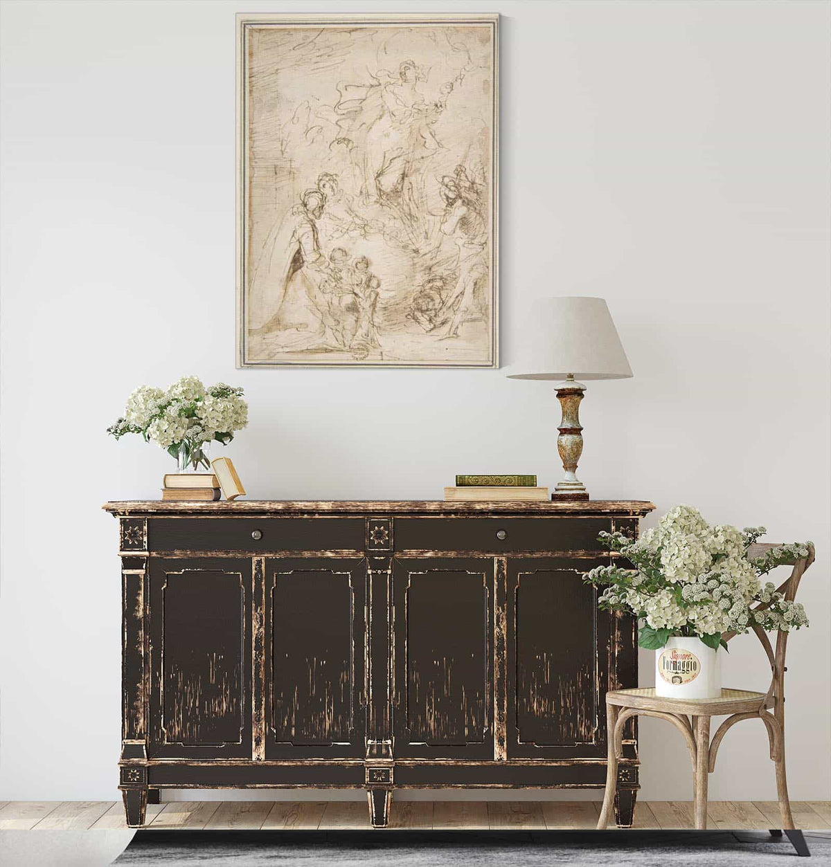 An Apparition   by Salvator Rosa