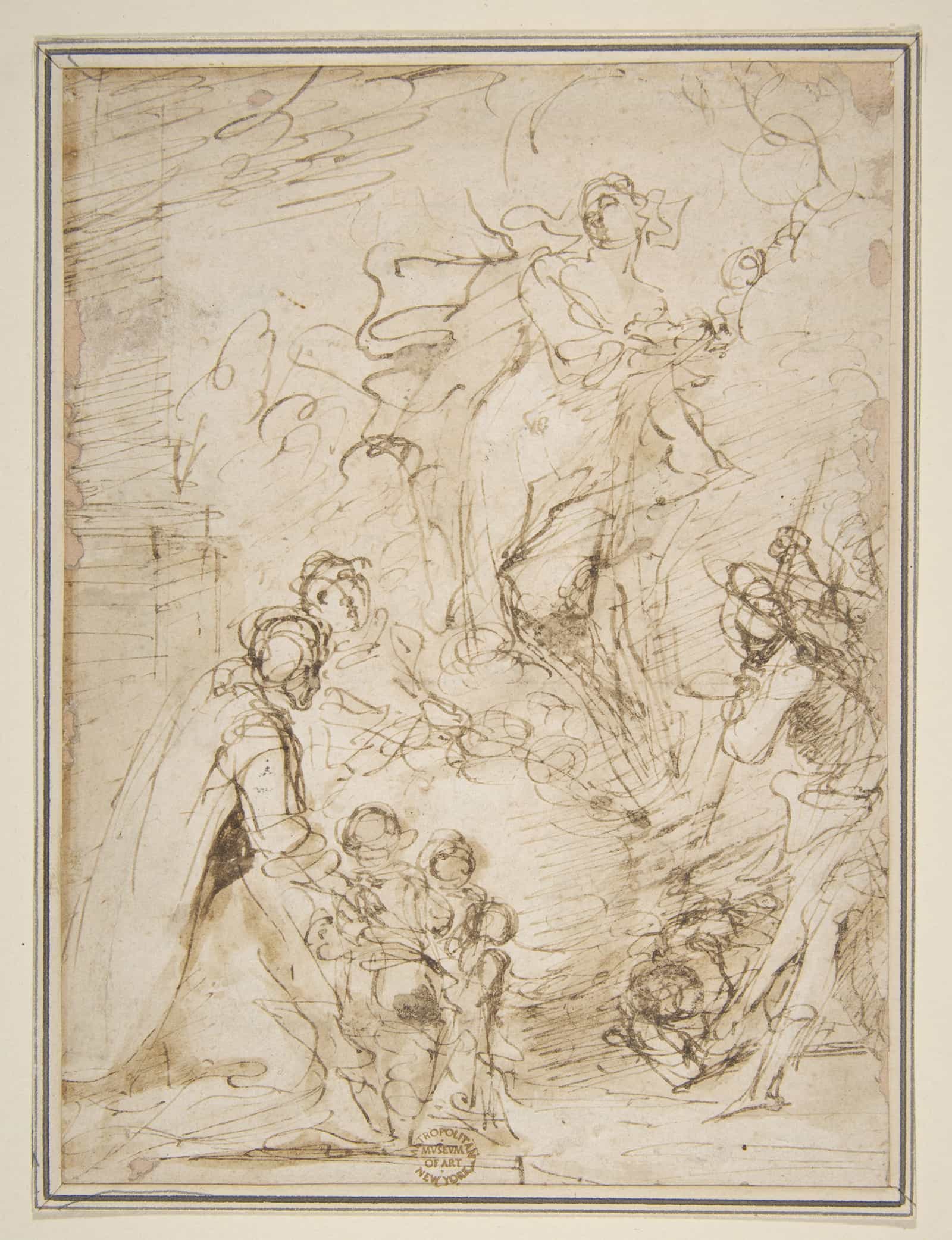 An Apparition   by Salvator Rosa