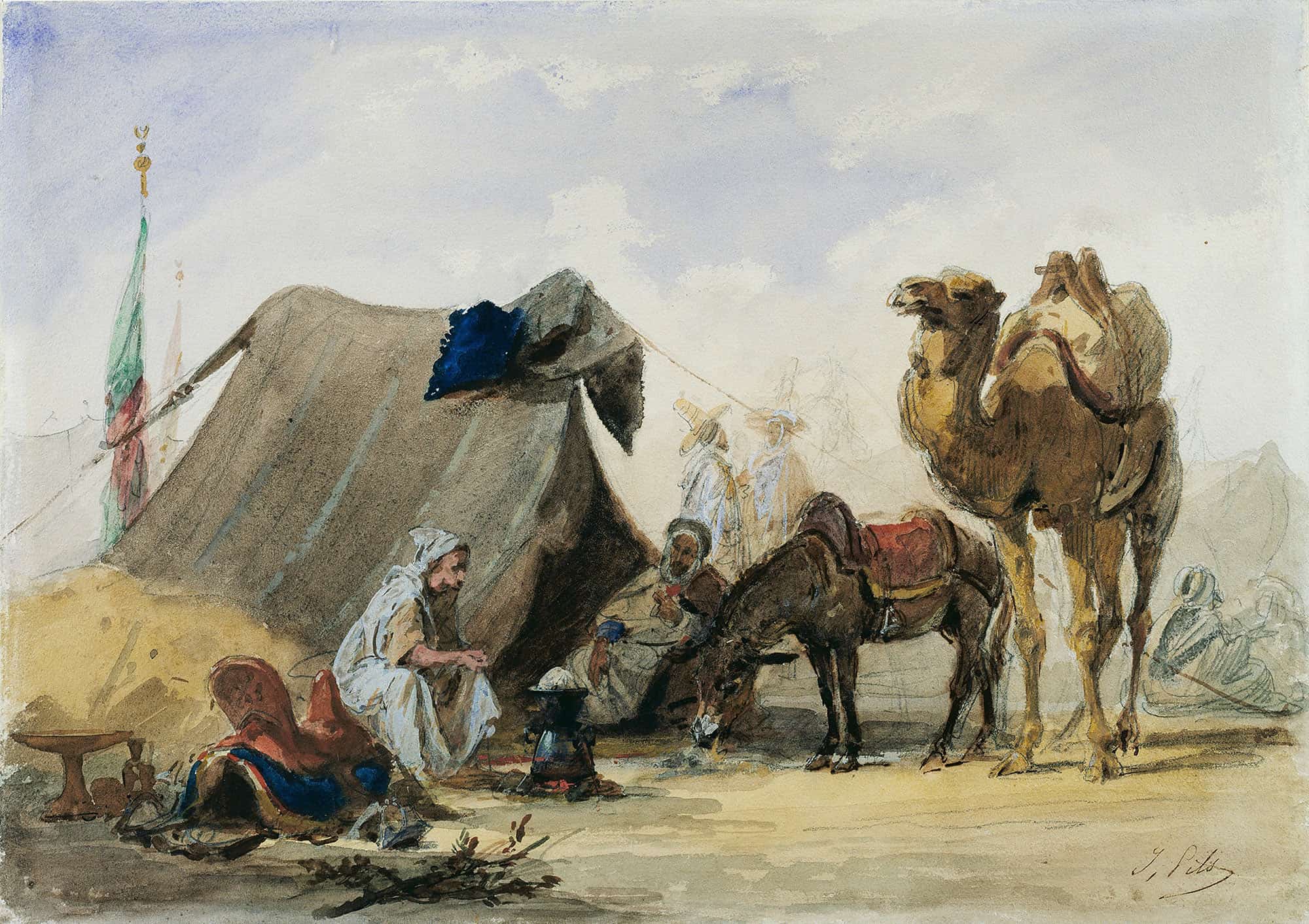 An Arab Encampment by Isidore Pils