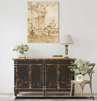 An Architectural Capriccio With Classical Ruins   by Francesco Guardi