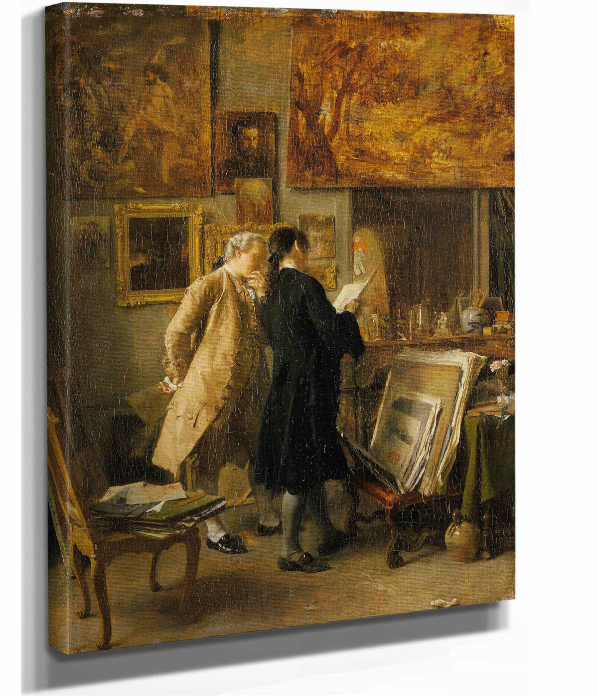 An Artist Showing His Work by Ernest Meissonier