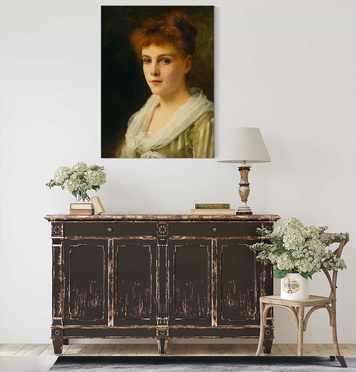 An Auburn Haired Beauty by Gustave Jean Jacquet