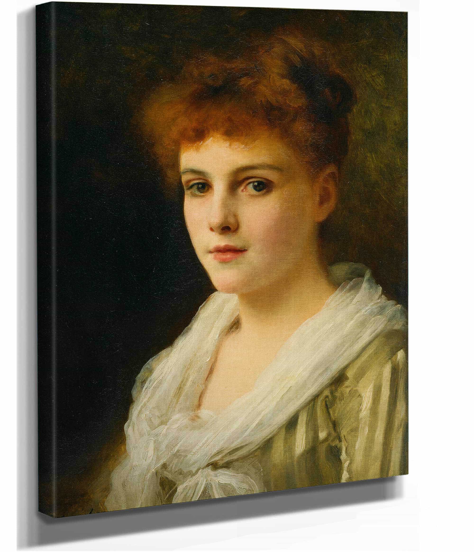 An Auburn Haired Beauty by Gustave Jean Jacquet