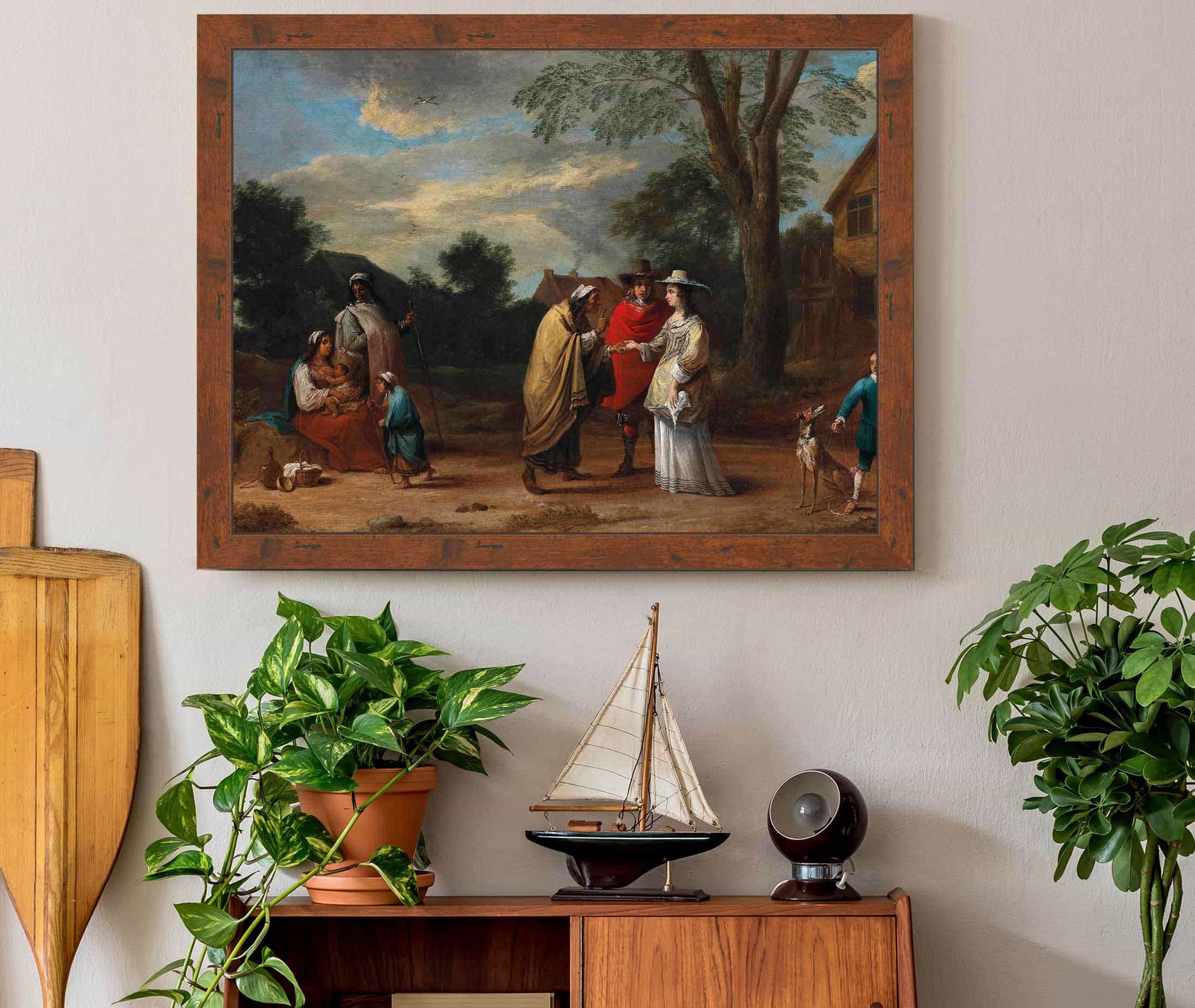 An Elegant Couple Meeting A Fortune Teller by David Teniers The Younger