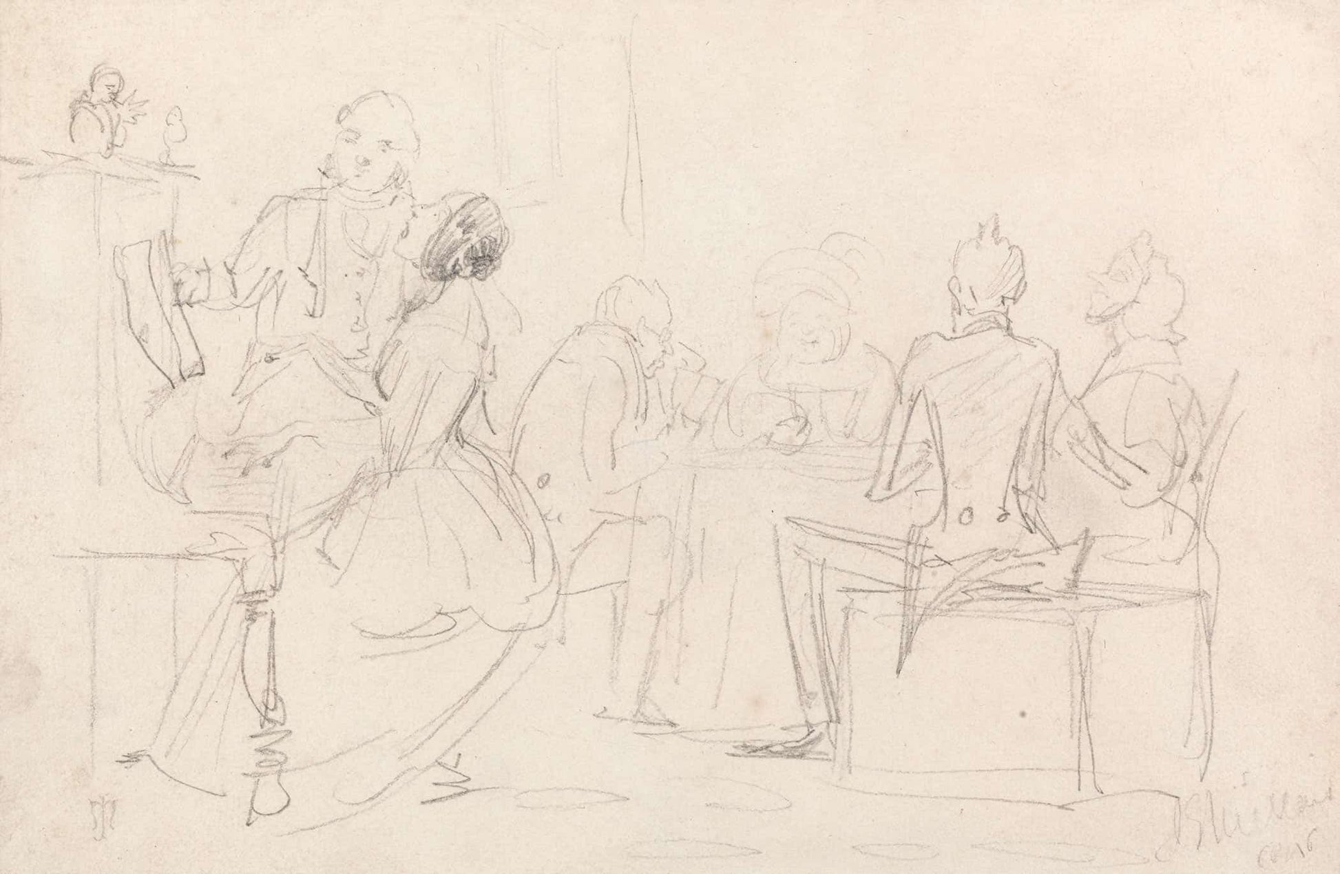 An Evening Party by Sir John Everett Millais