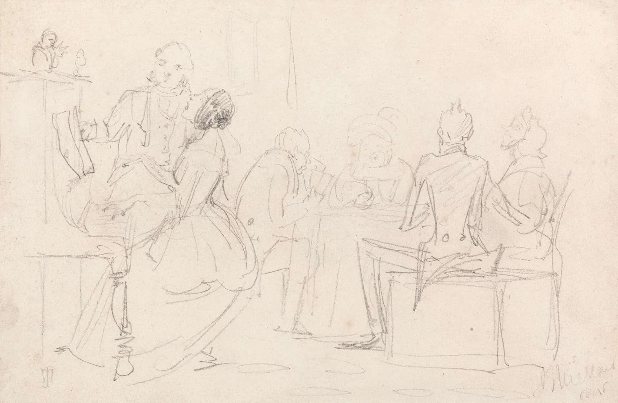 An Evening Party by Sir John Everett Millais