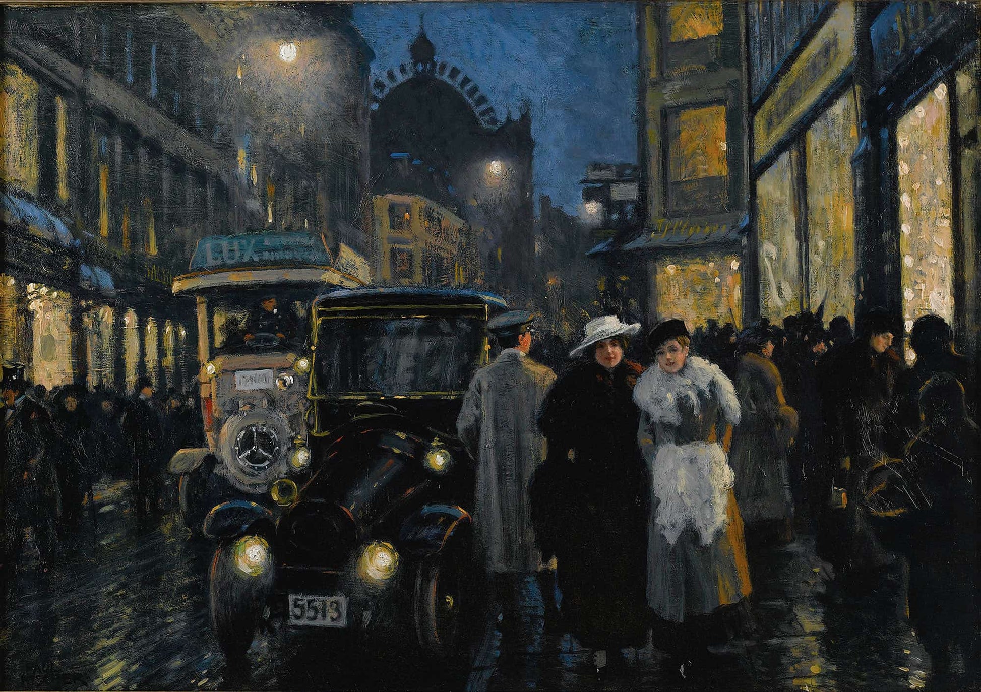 An Evening Stroll On The Boulevard by Paul Fischer