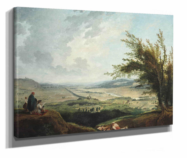 An Extensive Landscape Near Paris by Hubert Robert