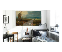 An Extensive Landscape With Travellers Before A Windmill by Jan Brueghel The Younger