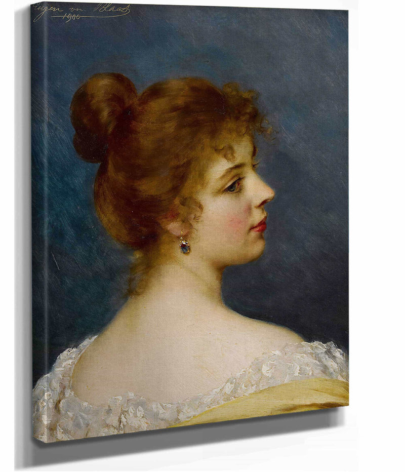 An Italian Beauty by Eugen Von Blaas