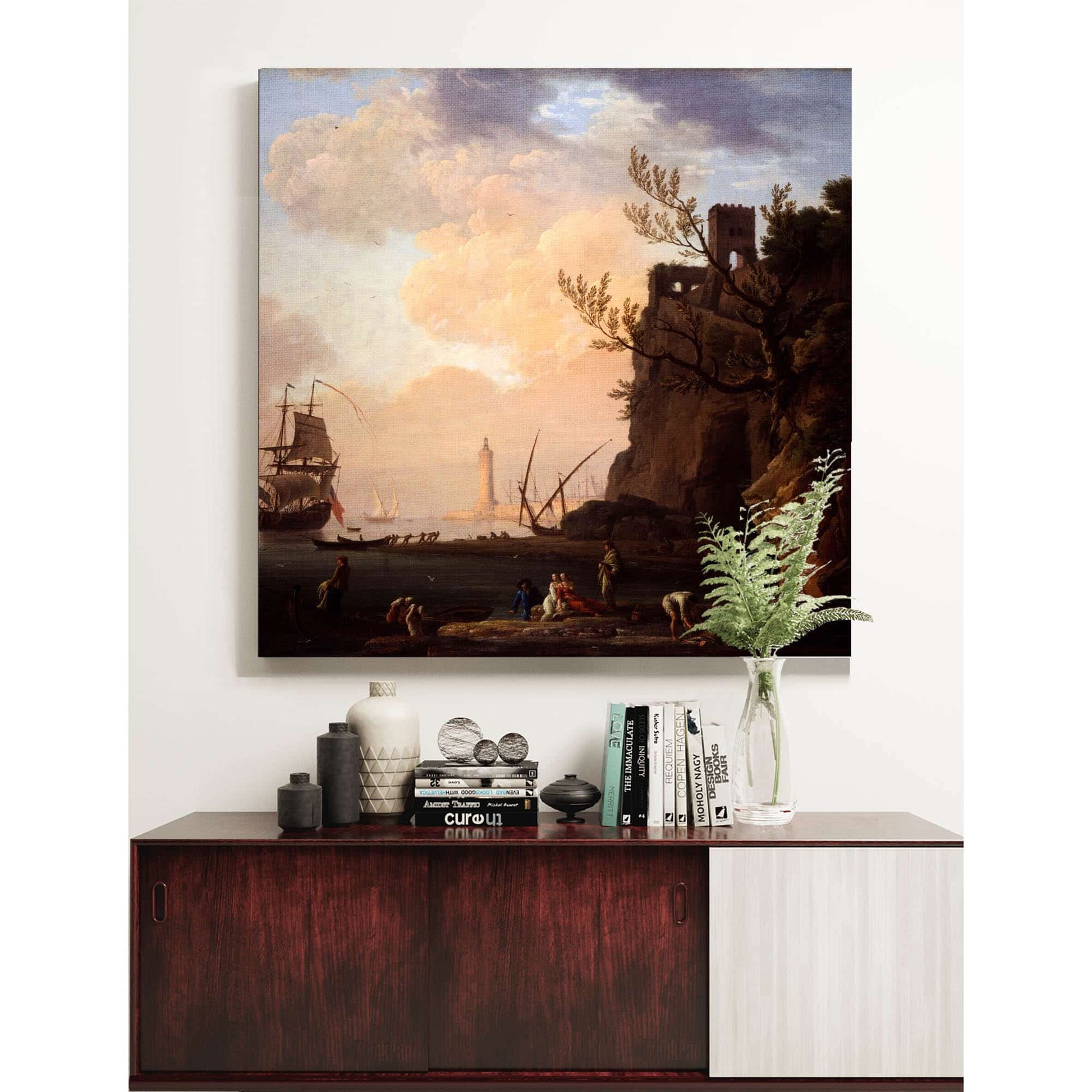 An Italianate Harbour Scene by Claude Joseph Vernet