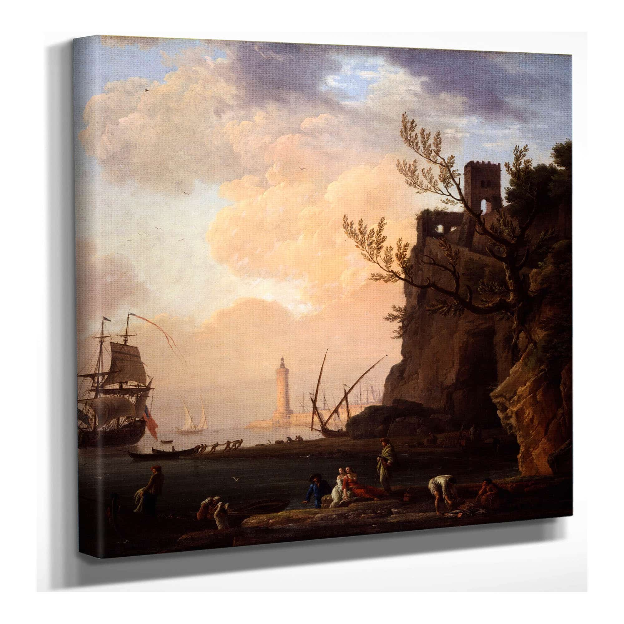 An Italianate Harbour Scene by Claude Joseph Vernet