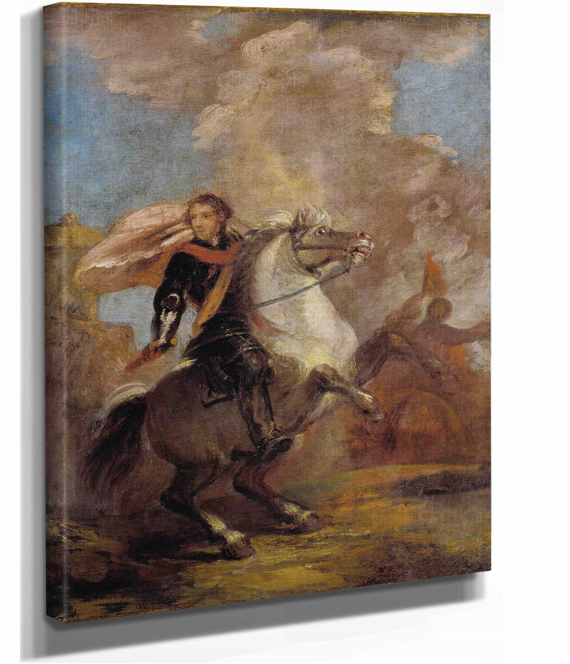 An Officer On Horseback by Sir Joshua Reynolds