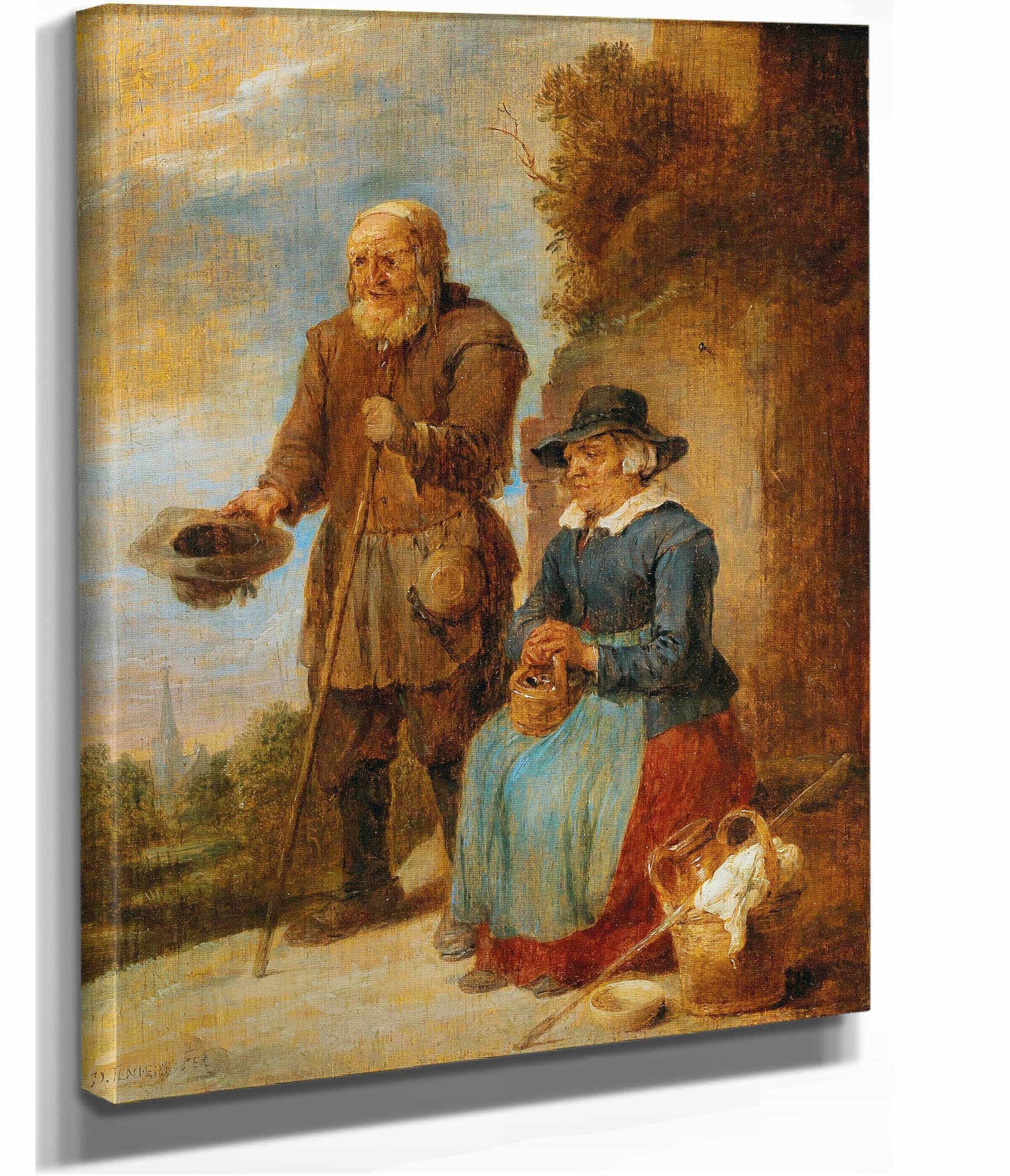 An Old Couple Begging On The Street by David Teniers The Younger