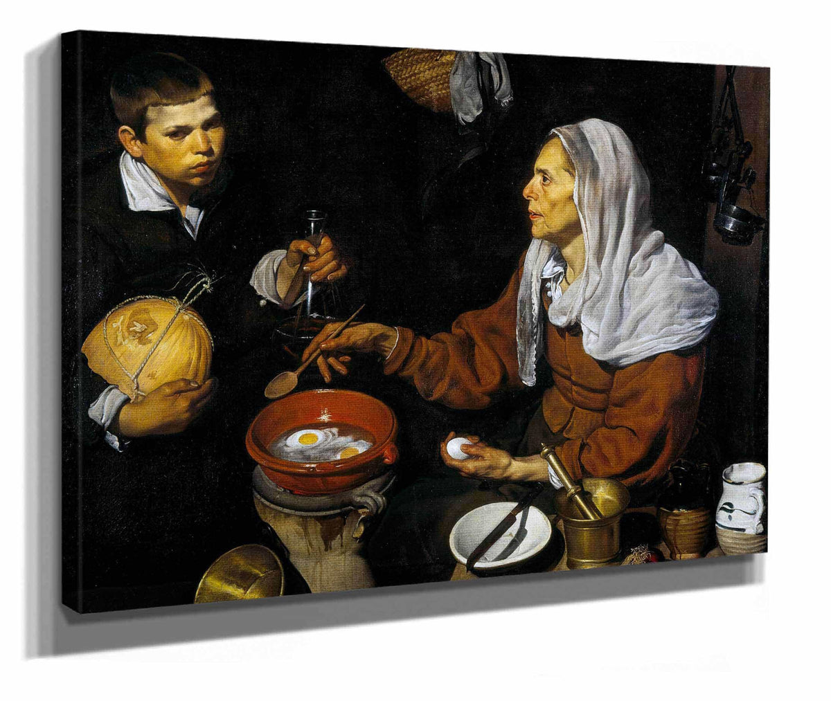 An Old Woman Cooking Eggs by Diego Velazquez