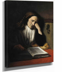 An Old Woman Dozing Over A Book by Nicolaes Maes