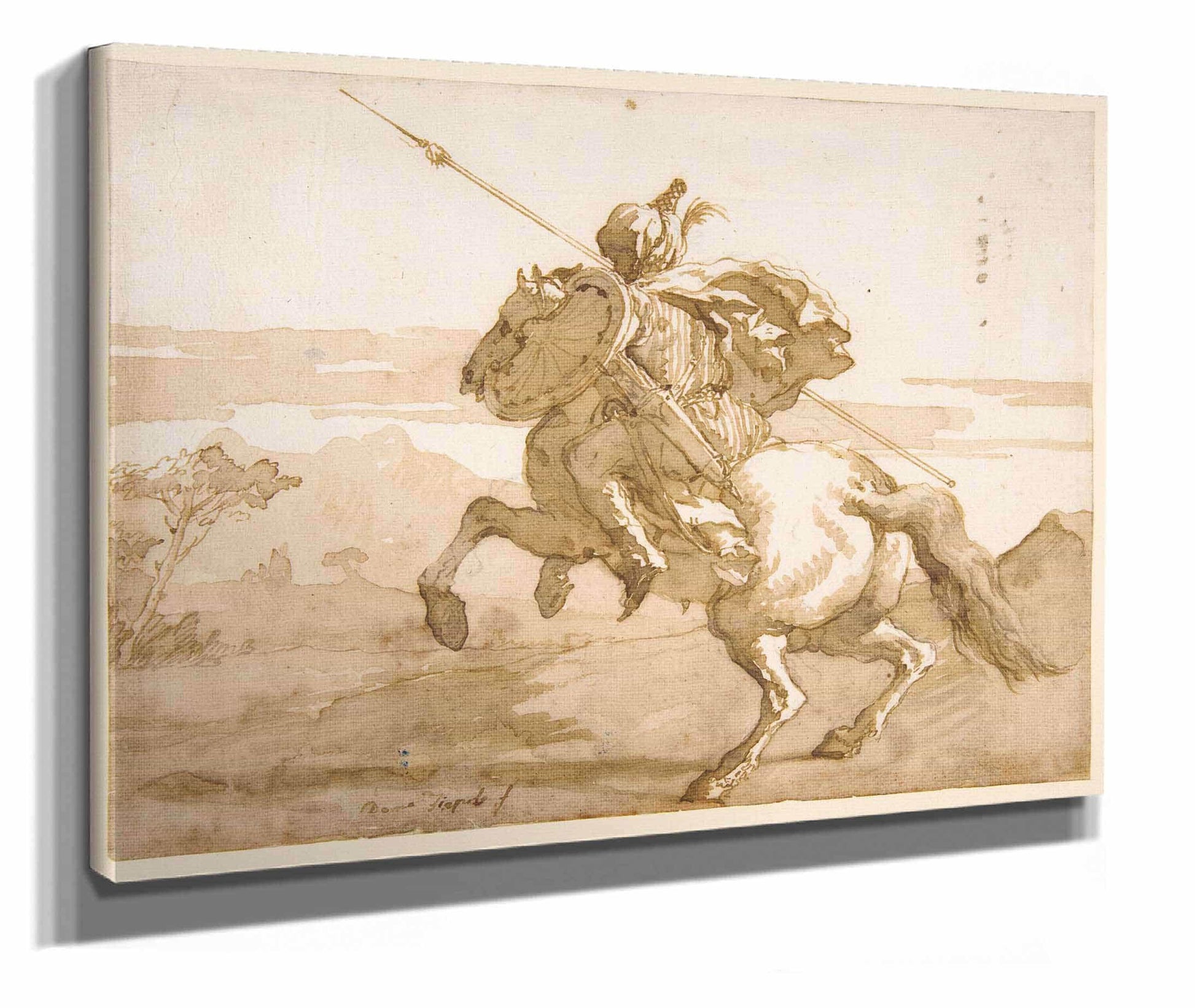 An Oriental Horseman  by Giovanni Domenico Tiepolo