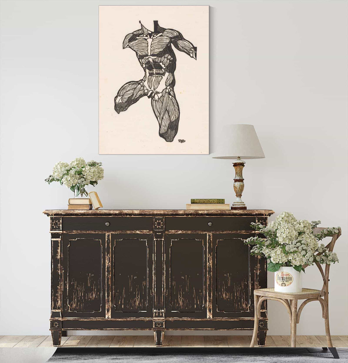 Anatomical Study Of The Neck Abdominal And Thigh Muscles Of A Man  by Reijer Stolk