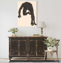 Anatomical Study Of The Neck Arm And Leg Muscles Of A Man In Silhouette  by Reijer Stolk