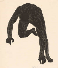 Anatomical Study Of The Neck Arm And Leg Muscles Of A Man In Silhouette  by Reijer Stolk
