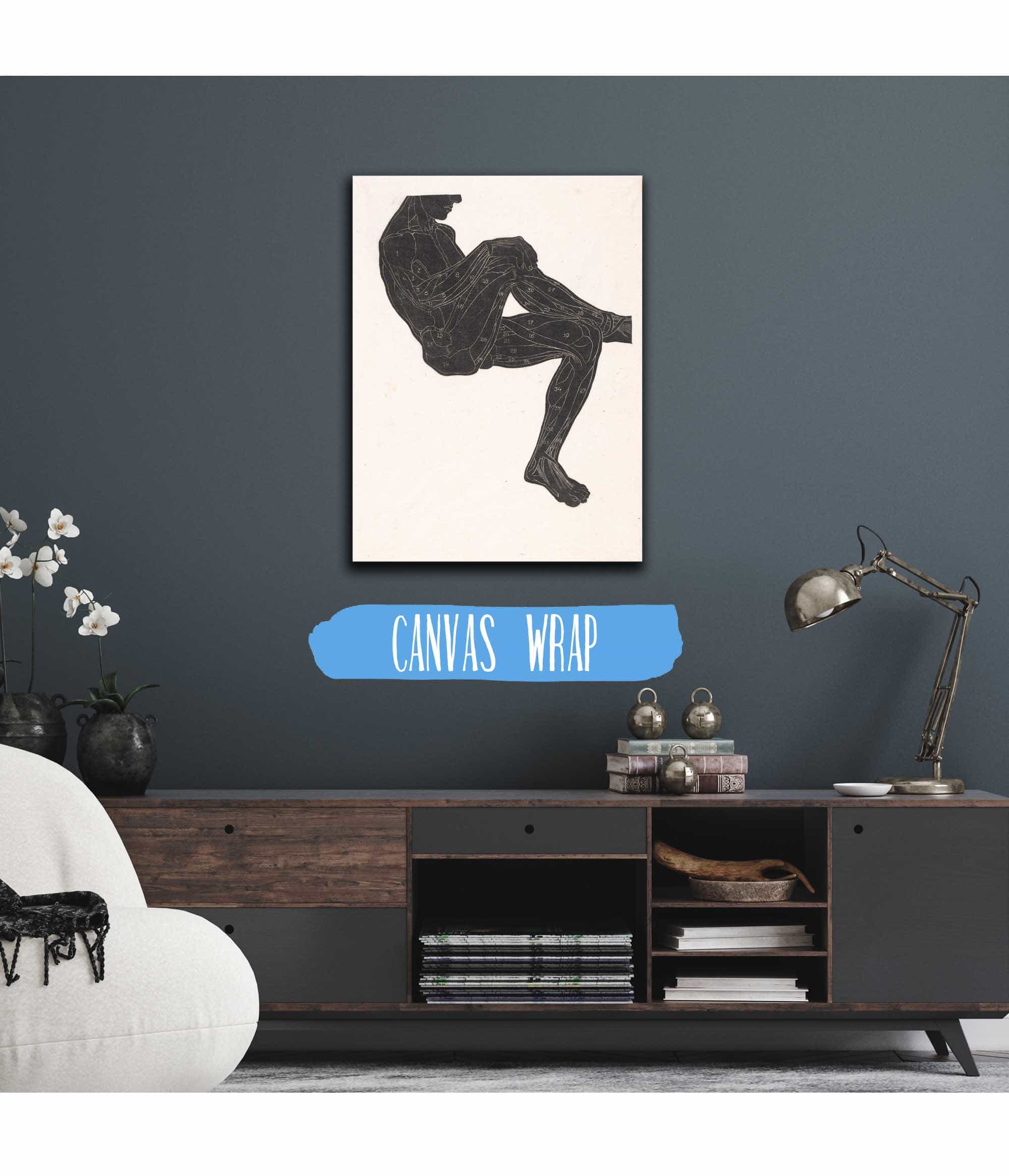 Anatomische Studie Van De Been En Armspieren Van Een Man In Silhouet by Reijer Stolk