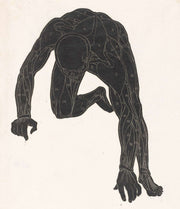 Anatomische Studie Van De Hals Arm En Beenspieren Van Een Man In Silhouet by Reijer Stolk