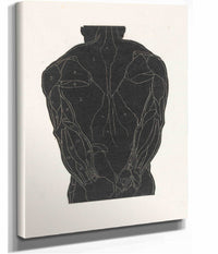 Anatomische Studie Van De Rugspieren Van Een Man In Silhouet by Reijer Stolk