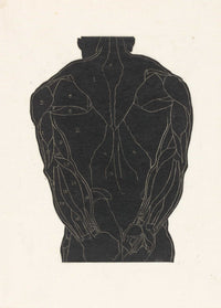 Anatomische Studie Van De Rugspieren Van Een Man In Silhouet by Reijer Stolk