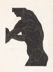 Anatomische Studie Van De Zij En Armspieren Van Een Man In Silhouet by Reijer Stolk