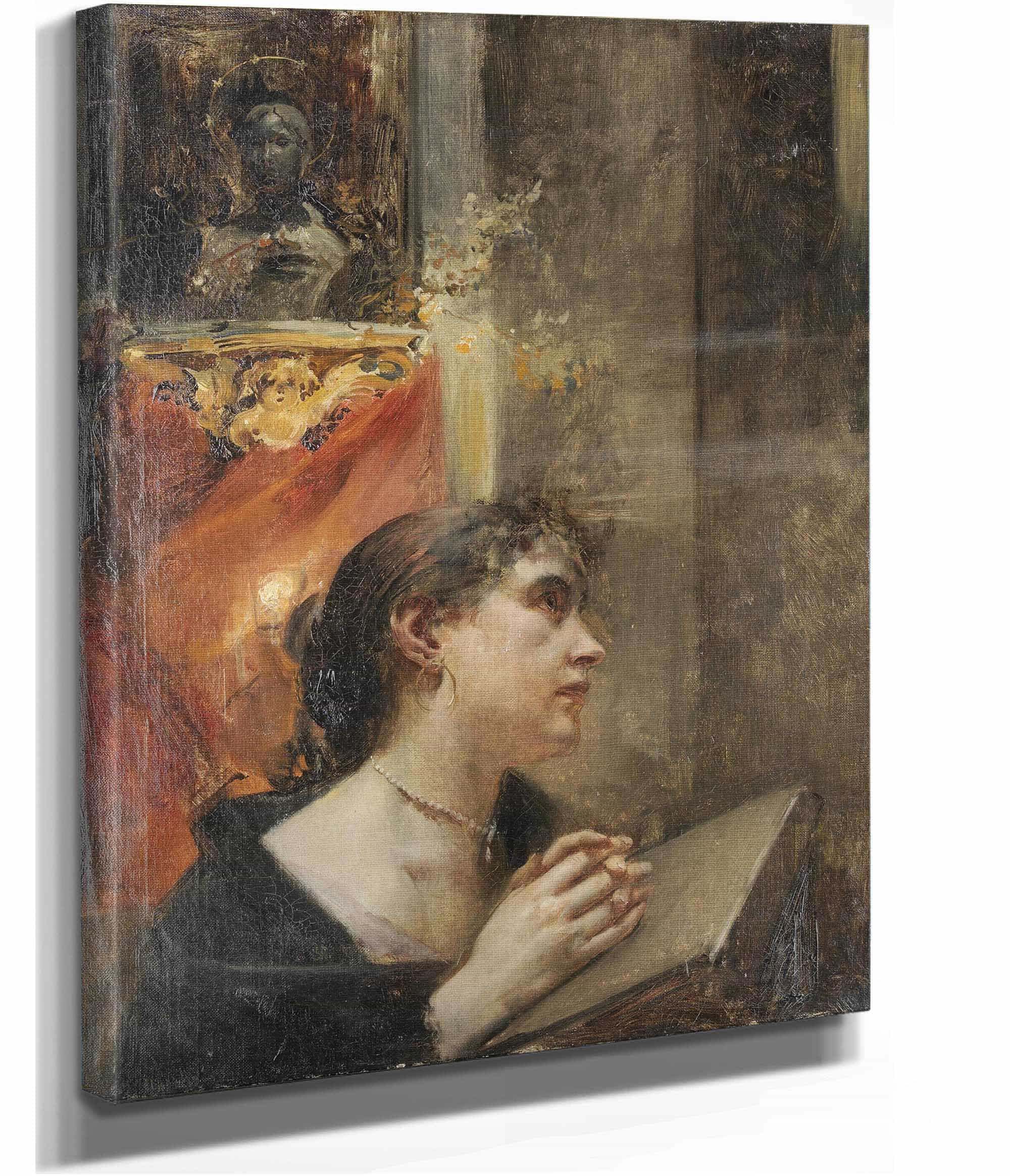 Andacht In Der Kirche by Eduard Veith