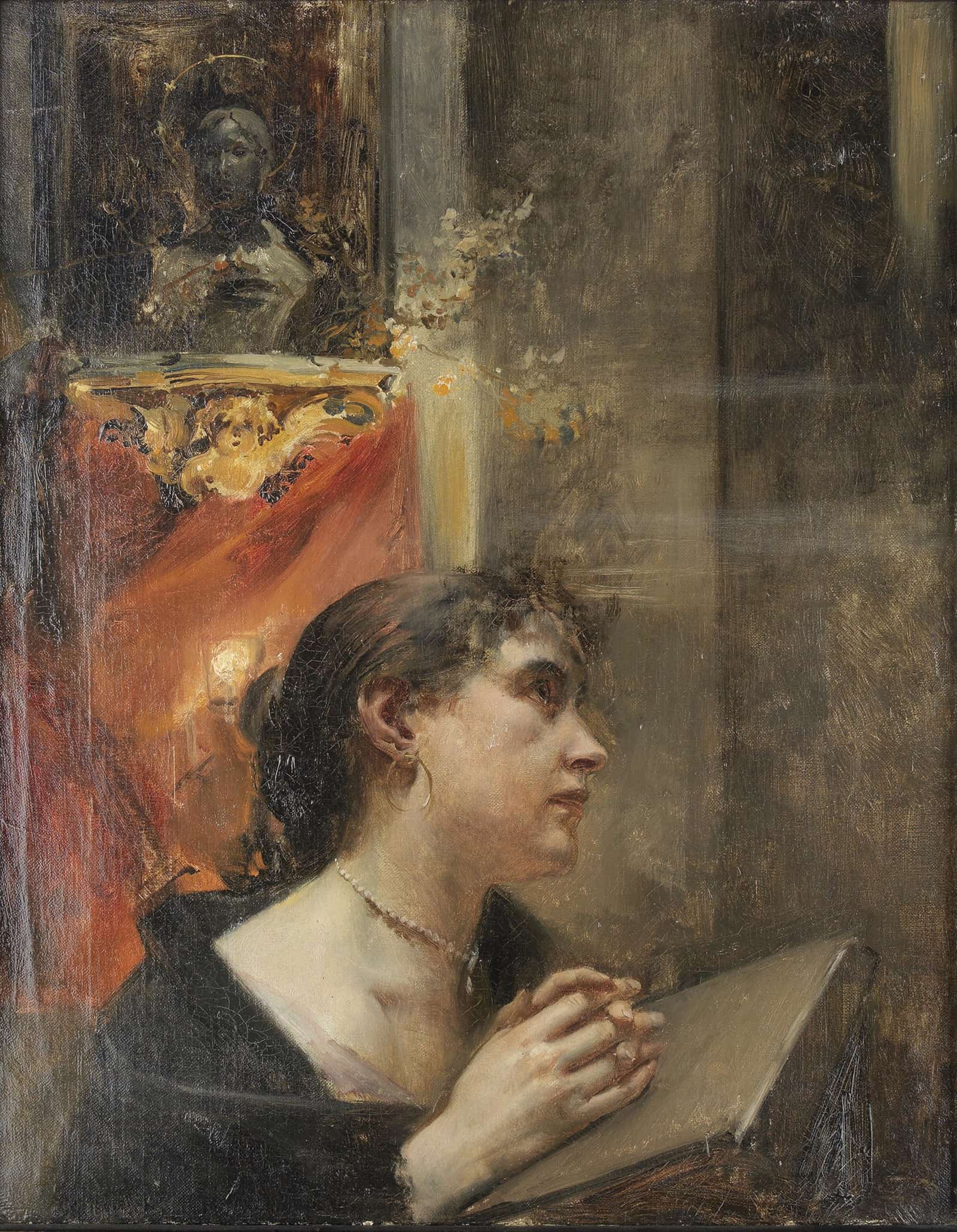 Andacht In Der Kirche by Eduard Veith