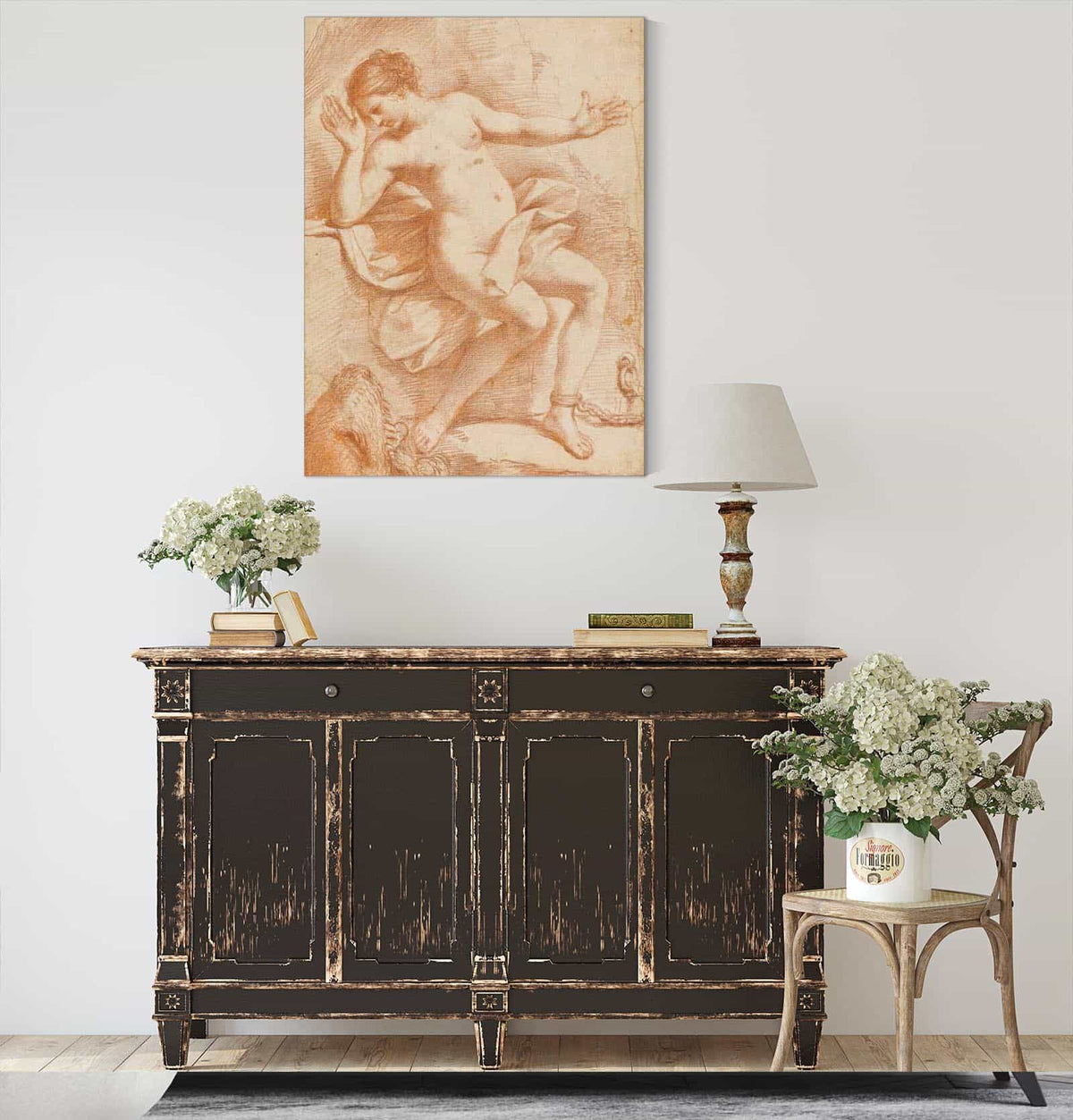 Andromeda Chained To A Rock Threatened By A Sea Monster by Guercino