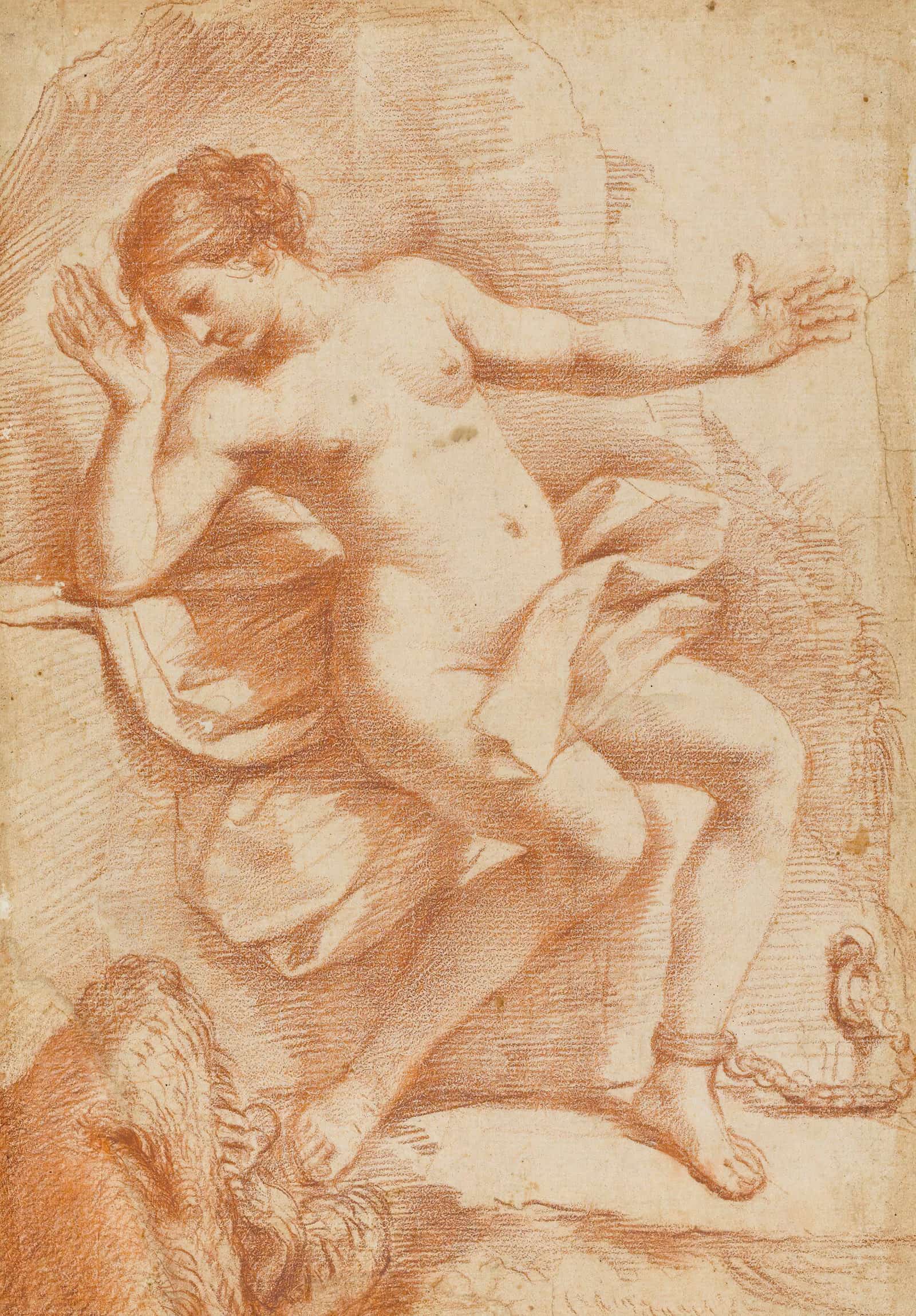 Andromeda Chained To A Rock Threatened By A Sea Monster by Guercino