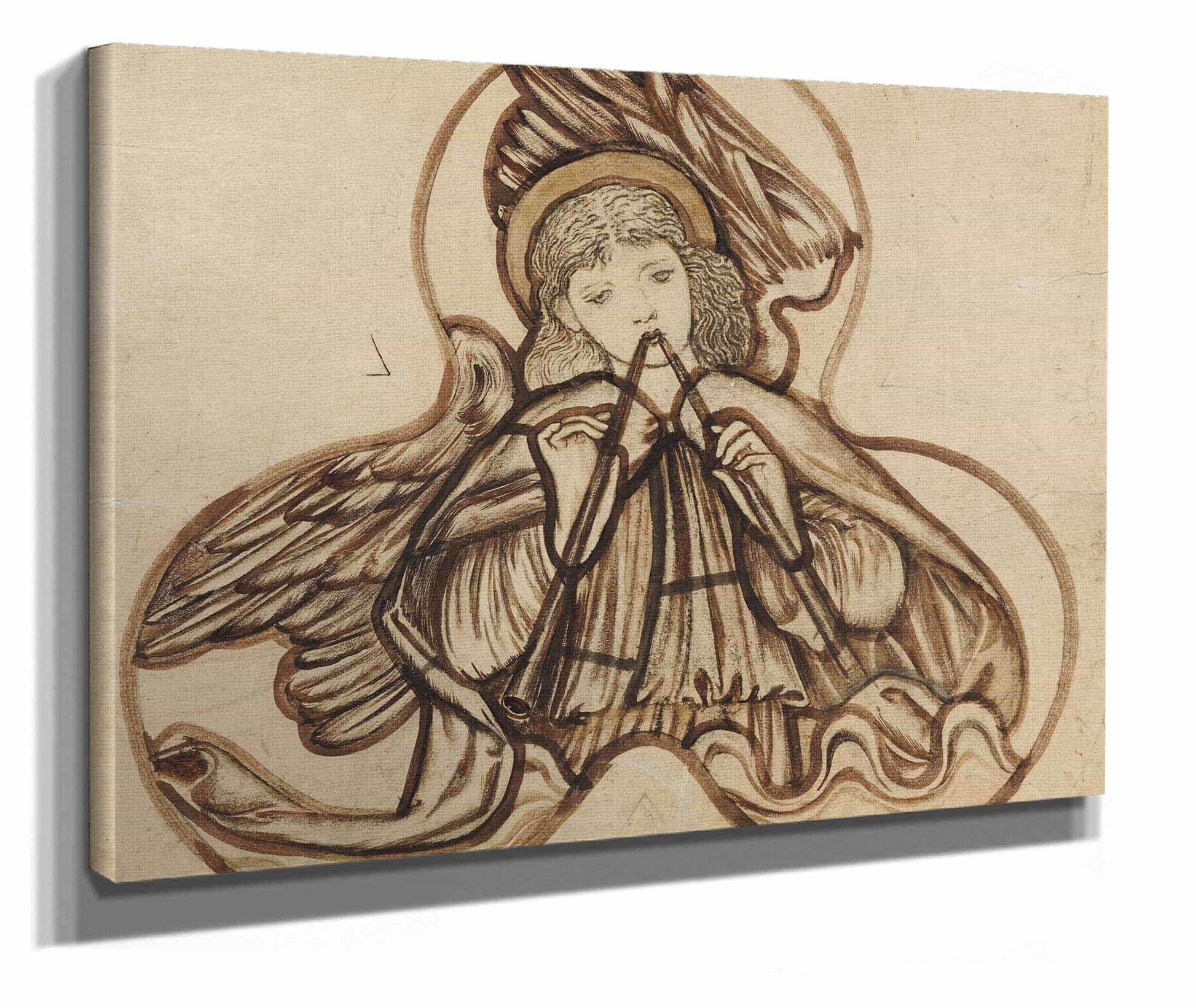 Angel Playing On Pipes by Sir Edward Coley Burne Jones