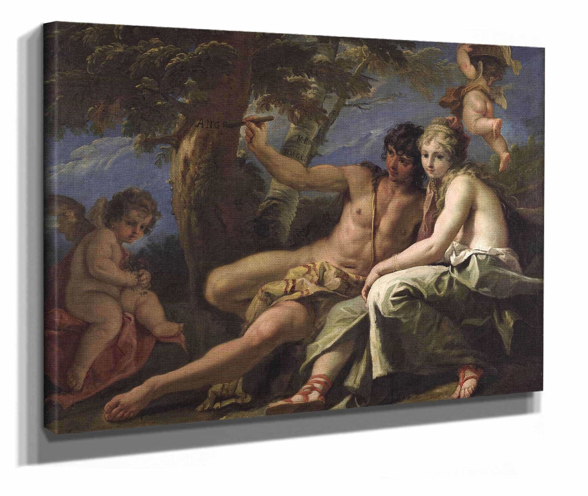 Angelica And Medoro by Sebastiano Ricci