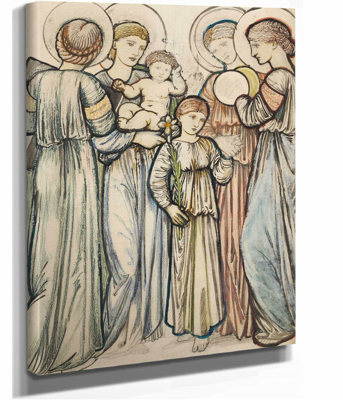 Angels And Children by Sir Edward Coley Burne Jones