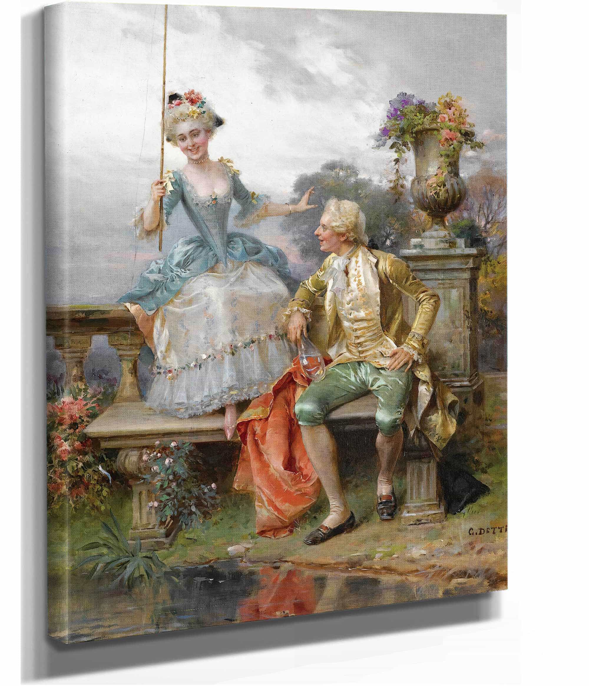 Angling For A Good Catch by Cesare Auguste Detti