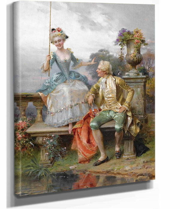 Angling For A Good Catch by Cesare Auguste Detti