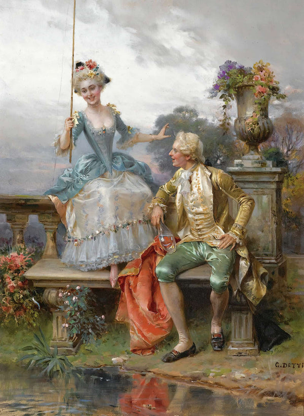 Angling For A Good Catch by Cesare Auguste Detti