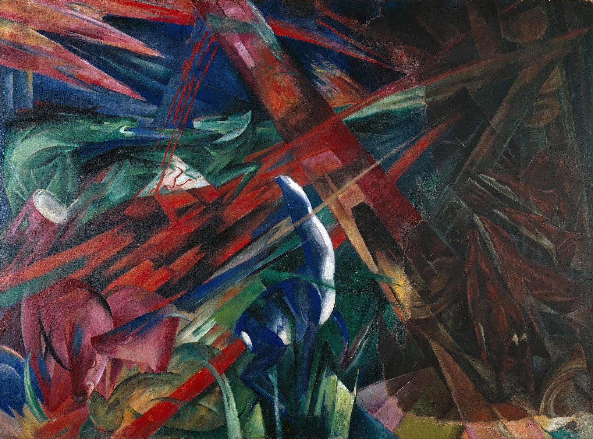 Animal Destinies The Trees Showed Their Rings The Animals Their Veins by Franz Marc