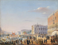 Ankunft Franz Joseph Und Elisabeth In Venedig by Ippolito Caffi