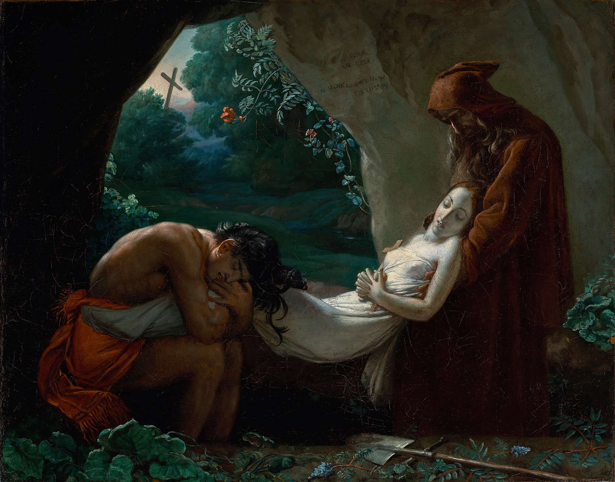 Burial of atala painting